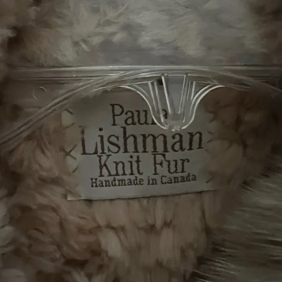 Paula Lishman knit fur coat M